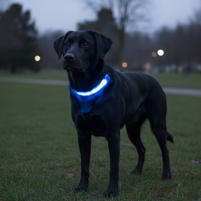 Colliers lumineux pour Chiens labrador bleu