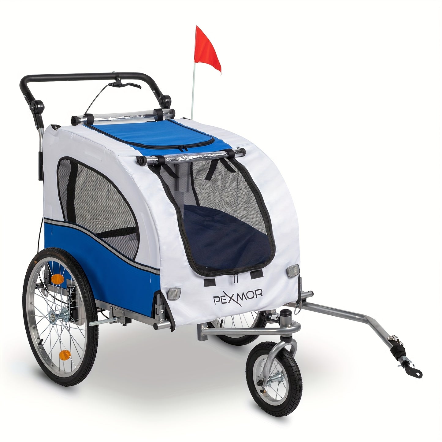 Remorque pour chien vélo | 2-en-1 Robuste 54kg