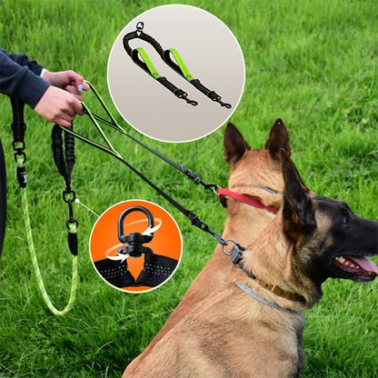 Double laisse pour chien | Anti-emmêlement - Le Chihuahua Voyageur