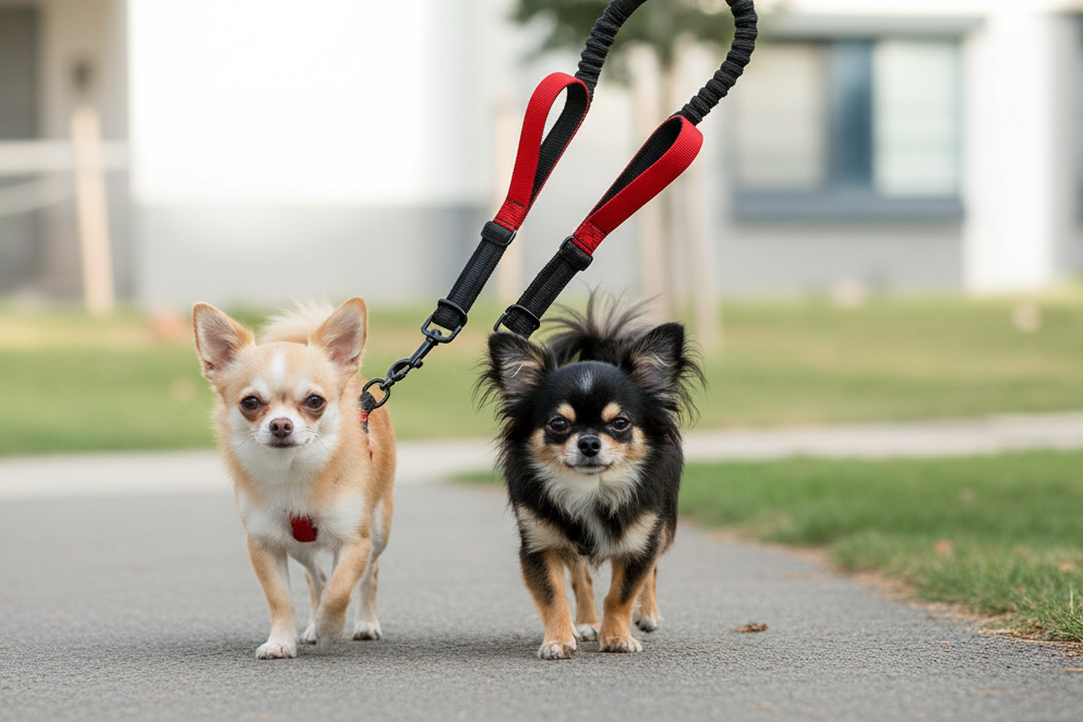 Double laisse pour chien | Anti-emmêlement