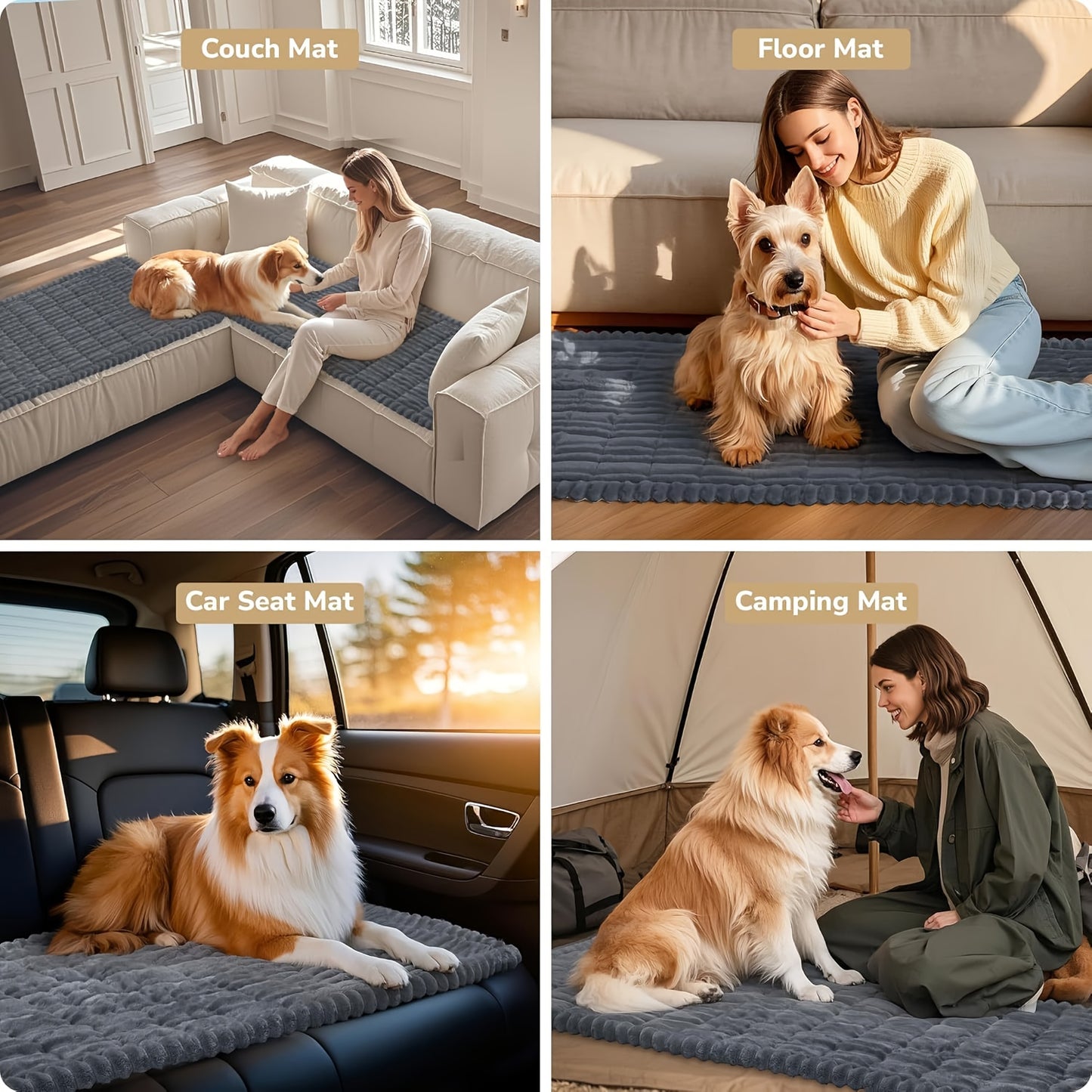 Coussin pour chien | Anti-glisse voiture Premium