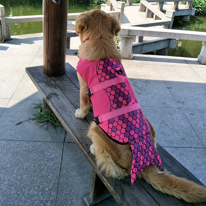 Gilet de sauvetage chien- Mermaid Pink Dog