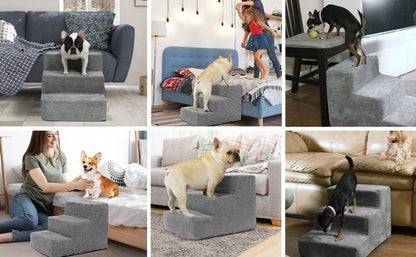 Escaliers pour chien - Velours - Le Chihuahua Voyageur