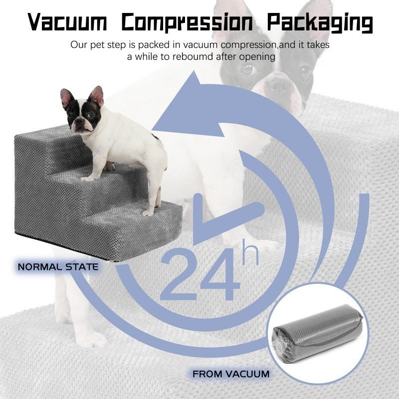 Escaliers pour chien - Velours - Le Chihuahua Voyageur