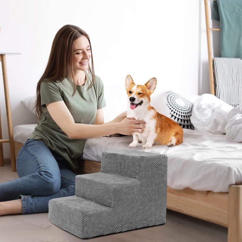 Escaliers pour chien - Velours - Le Chihuahua Voyageur