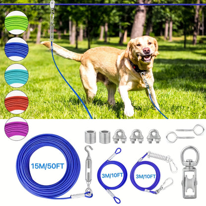 Longe pour chien- Dog Zipline - Le Chihuahua VoyageurBlue BBlue B