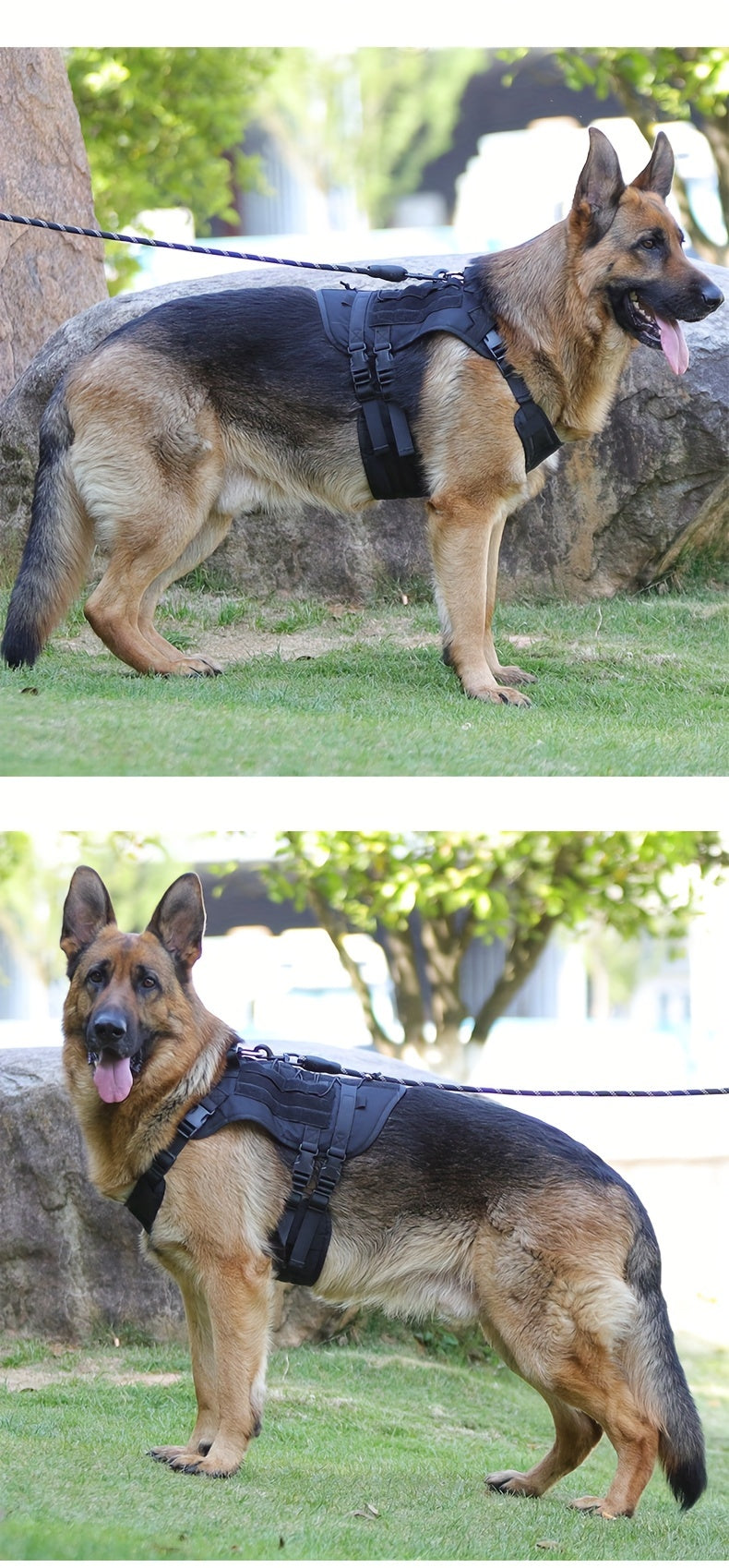 harnais anti traction chien- Explosion-proof Impact Dog Tactical