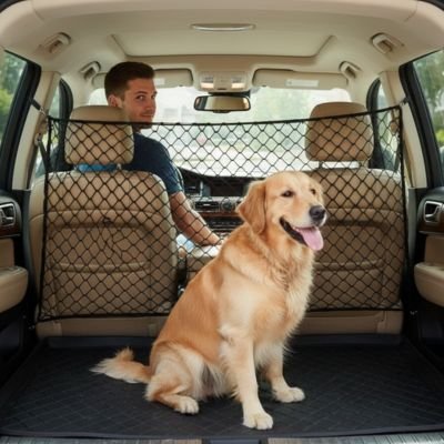 Filet voiture chien | SecuTravel - Le Chihuahua Voyageur