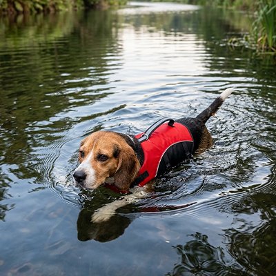 Gilet de sauvetage Chien rouge