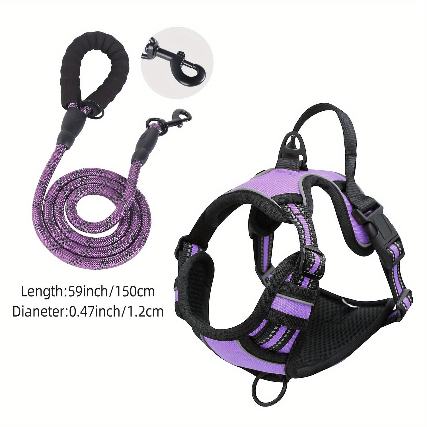 Harnais chien anti traction - Vest ensures Easy Control - Le Chihuahua Voyageur