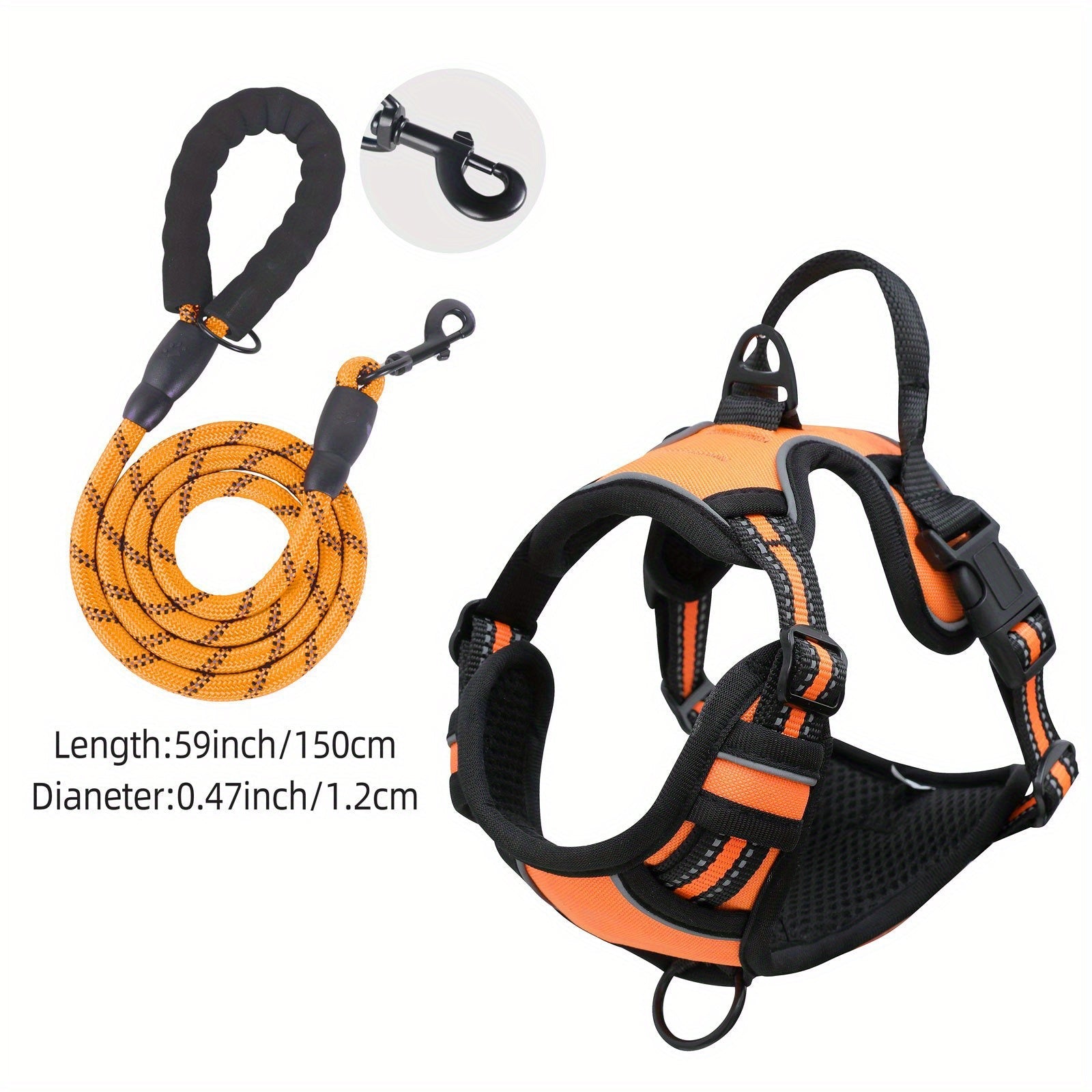 Harnais chien anti traction - Vest ensures Easy Control - Le Chihuahua Voyageur