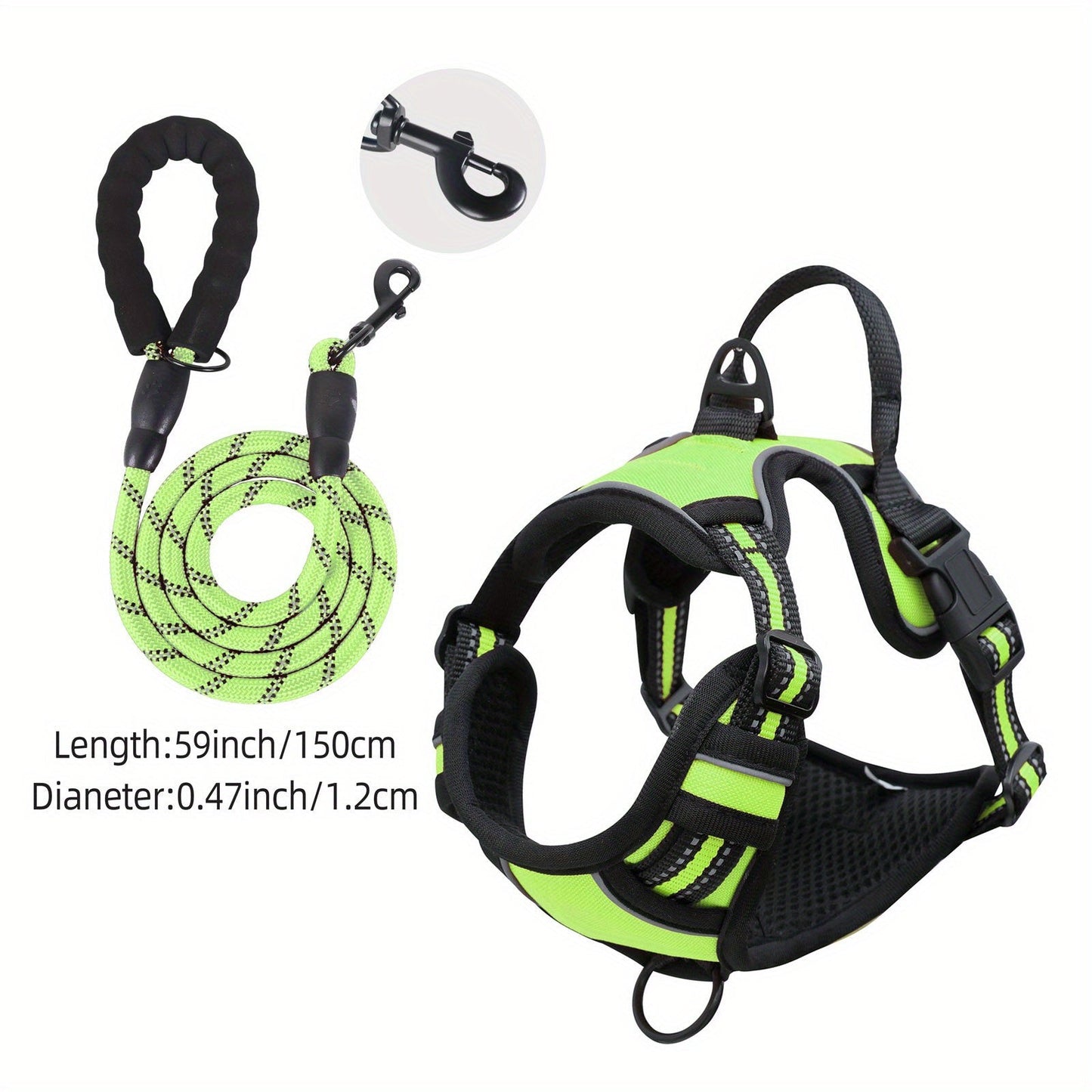 Harnais chien anti traction - Vest ensures Easy Control - Le Chihuahua Voyageur