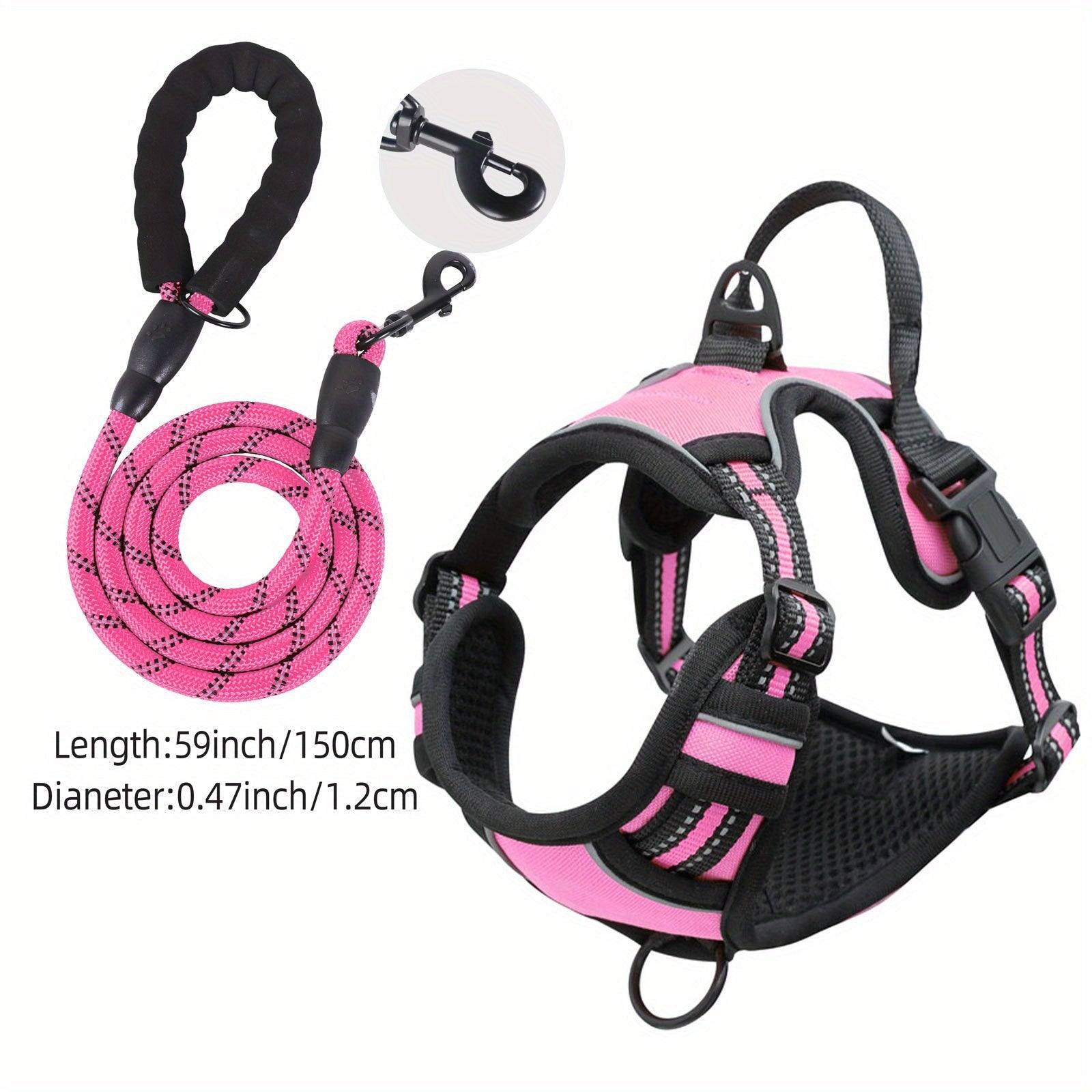 Harnais chien anti traction - Vest ensures Easy Control - Le Chihuahua Voyageur