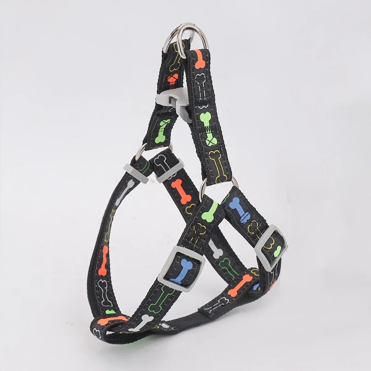 Harnais chien - Colorful bone tripod - Le Chihuahua Voyageur