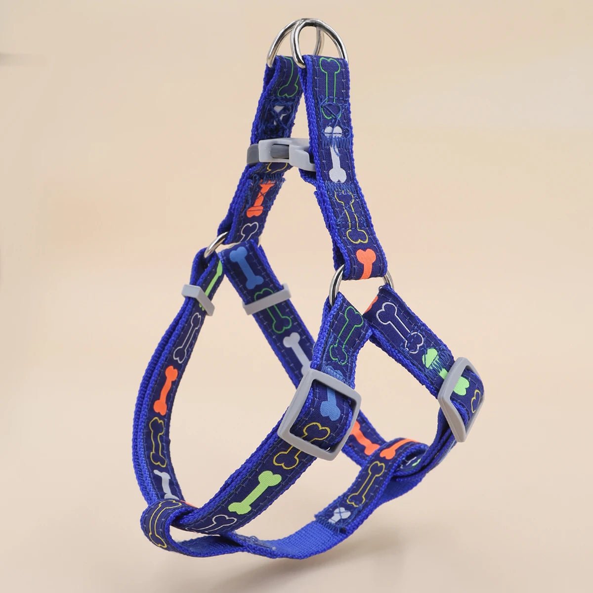 Harnais chien - Colorful bone tripod - Le Chihuahua Voyageur