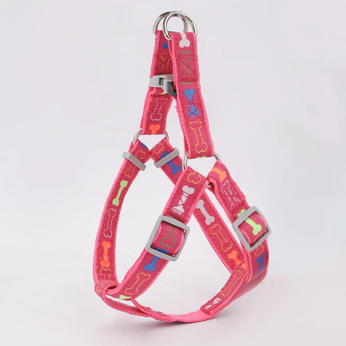 Harnais chien - Colorful bone tripod - Le Chihuahua Voyageur