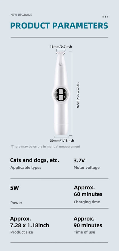Tondeuse pour chien- 2 en 1 rasoir et griffes
