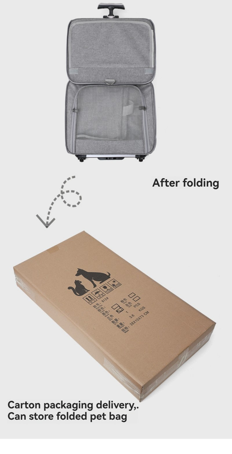 Sac de transport chien - Valise à roulettes