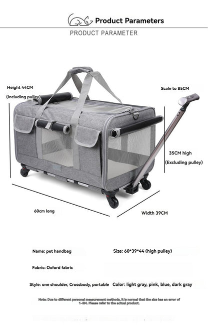 Sac de transport chien - Valise à roulettes