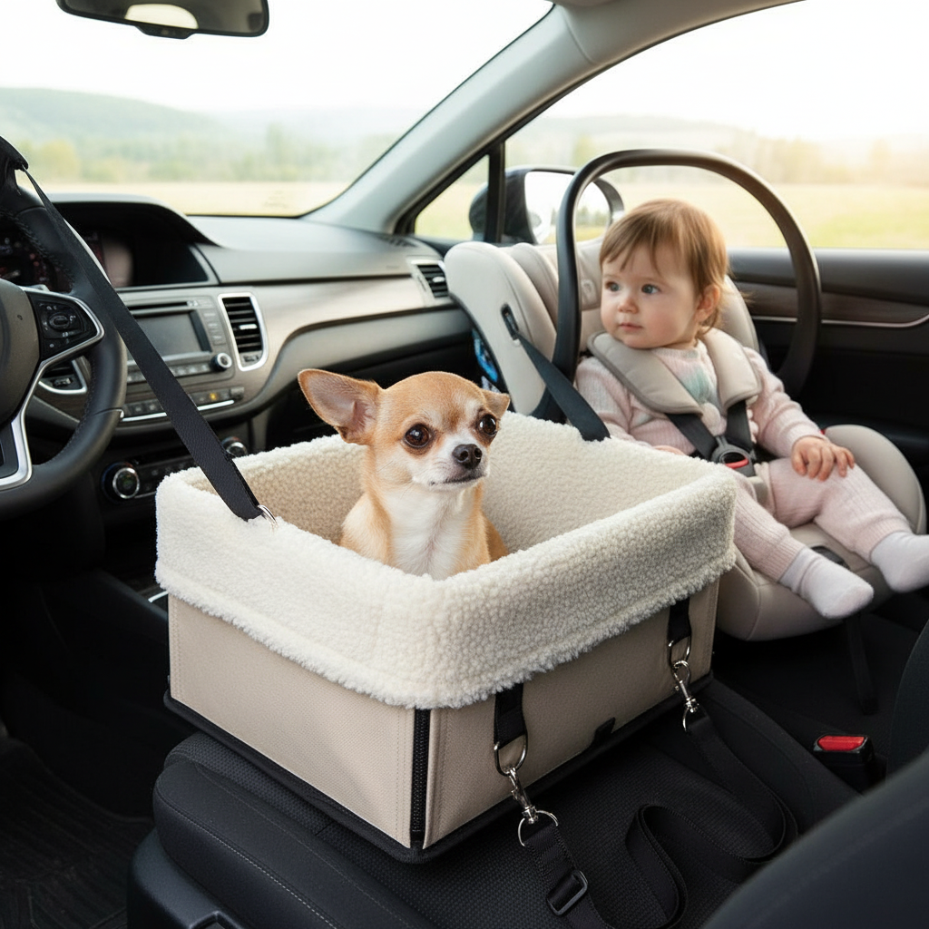 Sac de transport chien - Siège auto surélevé pour chien