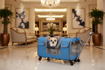 Cage pour chien - Valise à roulettes