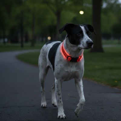 Collier chien lumineux-Léopard LED