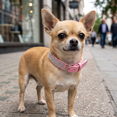 collier chien-strass