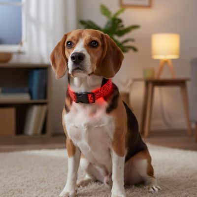 Collier chien lumineux-Léopard LED