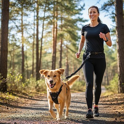 Laisse canicross | Élasticomfort - Le Chihuahua Voyageur