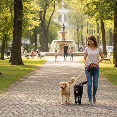 Laisse Double pour Chien | Ergonomique Anti - Emmêlement - Le Chihuahua Voyageur
