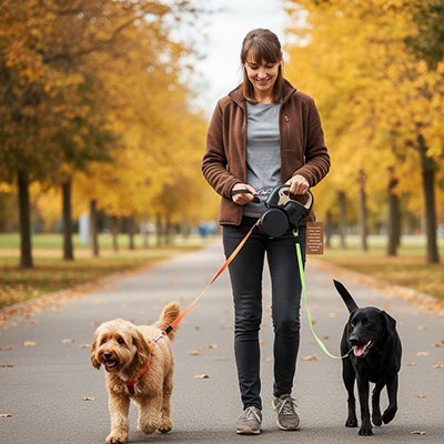 Laisse Double pour Chien | Ergonomique Anti - Emmêlement - Le Chihuahua Voyageur