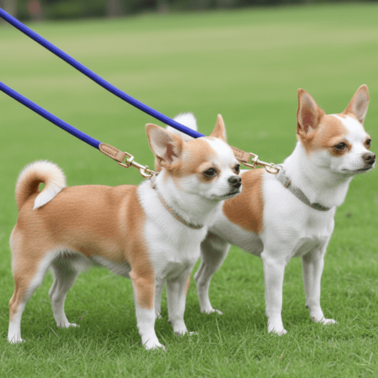 Laisse double pour chien | Sans enchevêtrement - Le Chihuahua Voyageur