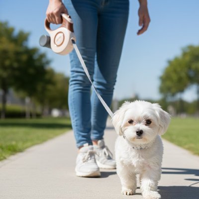 Laisse enrouleur chien | Ergonomique 8m - Le Chihuahua Voyageur