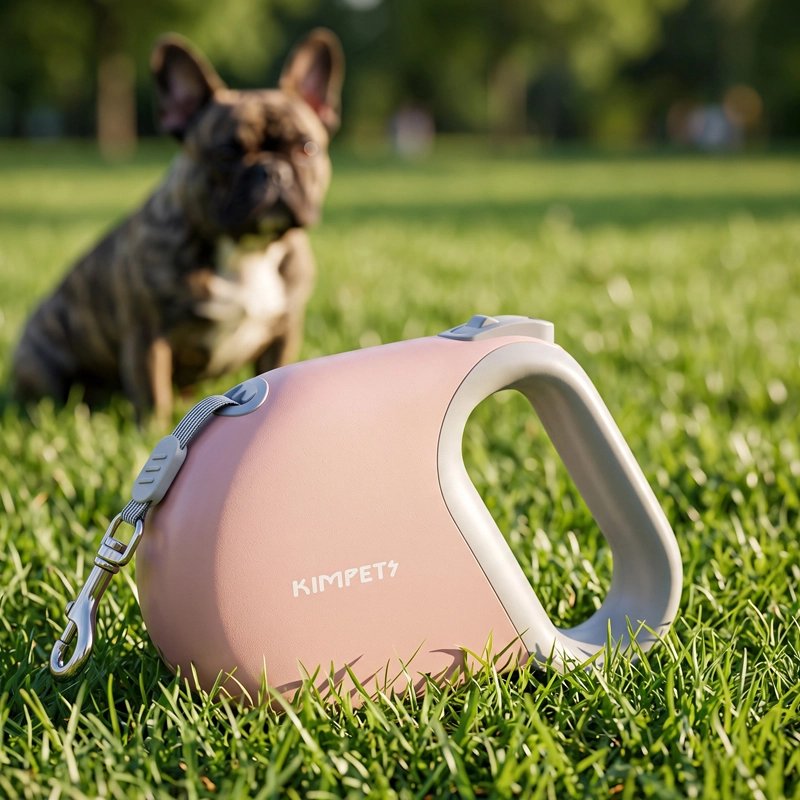 Laisse enrouleur chien kimpets rose