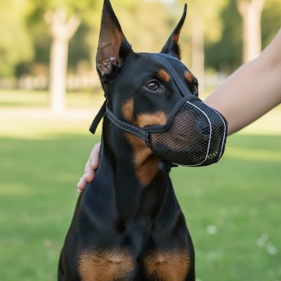 Muselière pour chien​  parc doberman
