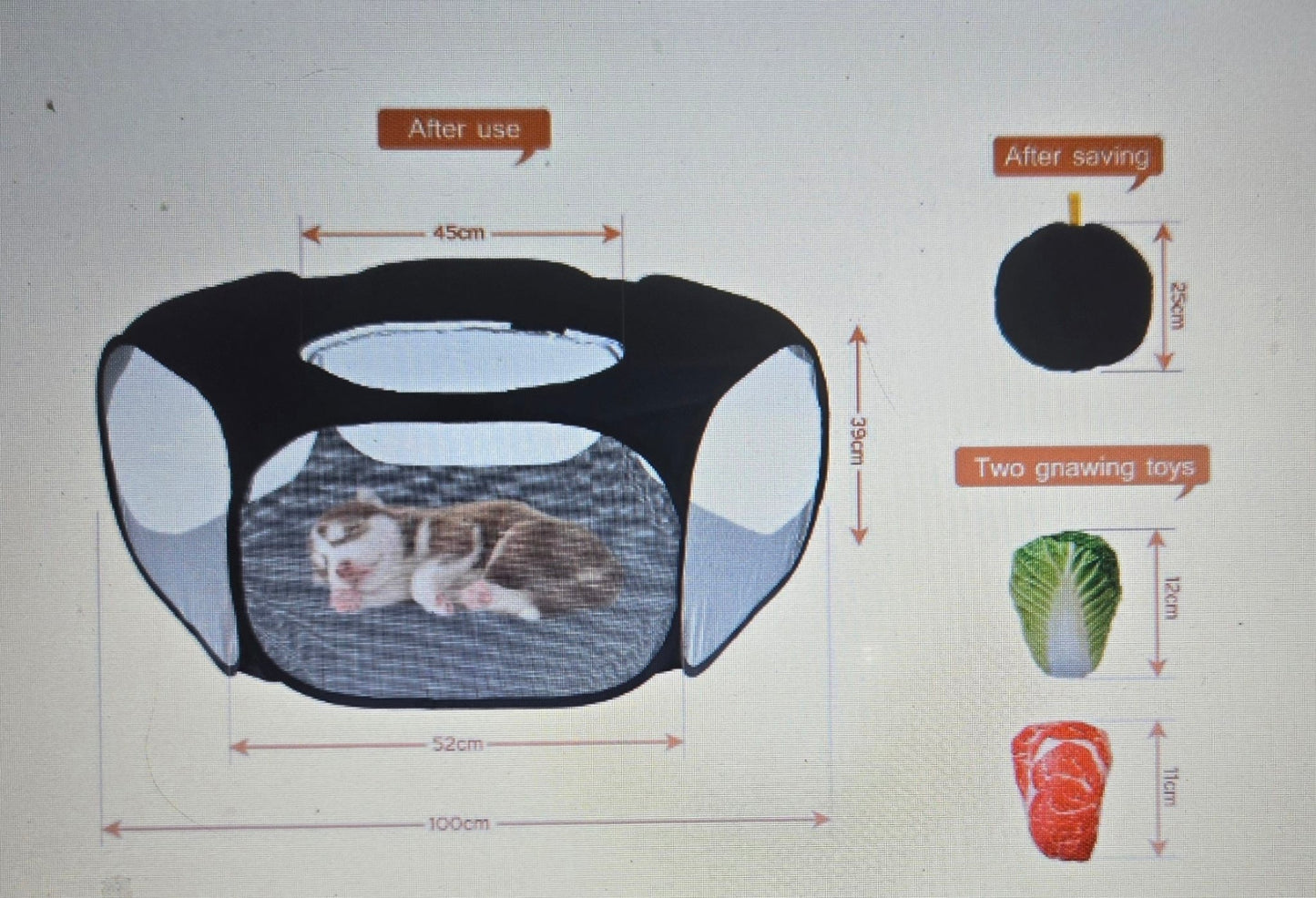 Parc pour chien - Portable en mailles - Le Chihuahua Voyageur