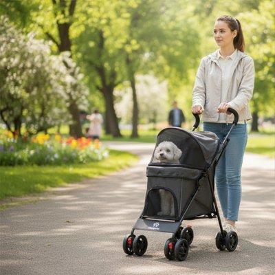 Poussette pour chien | Confort Mobilité - Le Chihuahua Voyageur