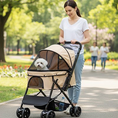 Poussette pour Chien | Confort Mobilité - Le Chihuahua Voyageur