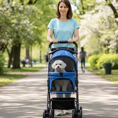 Poussette pour Chien | Confort Mobilité - Le Chihuahua Voyageur