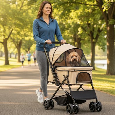 Poussette pour Chien | Confort Mobilité - Le Chihuahua Voyageur