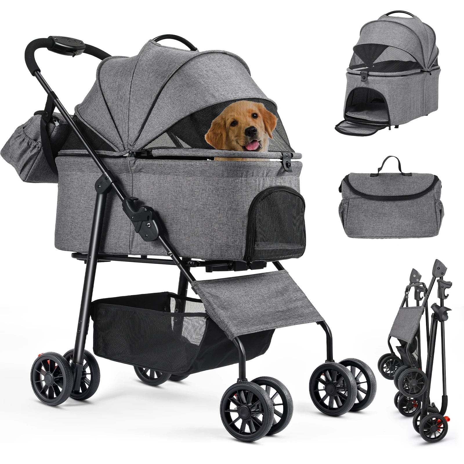Poussette pour chien - Pratico - Total Mouvement - Le Chihuahua Voyageur