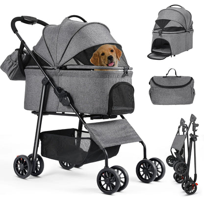 Poussette pour chien - Pratico - Total Mouvement - Le Chihuahua Voyageur