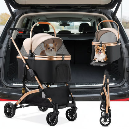 Poussette pour chien - Pratico - Total Mouvement - Le Chihuahua Voyageur