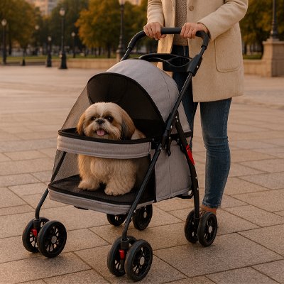 Poussette pour Chien | Confort Mobilité - Le Chihuahua Voyageur
