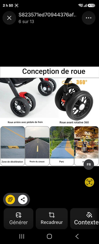 Poussette pour chien- Panoramique