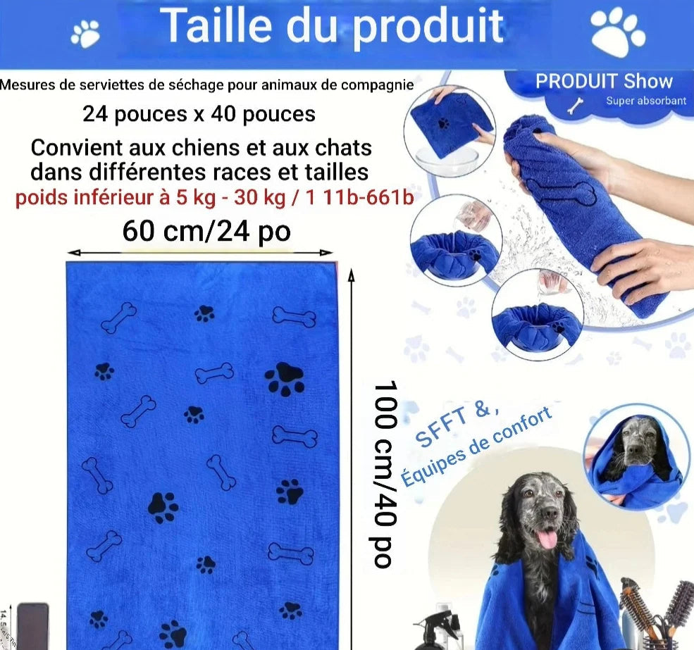 Serviettes pour chiens | Microfibre Ultra 1-3 pcs