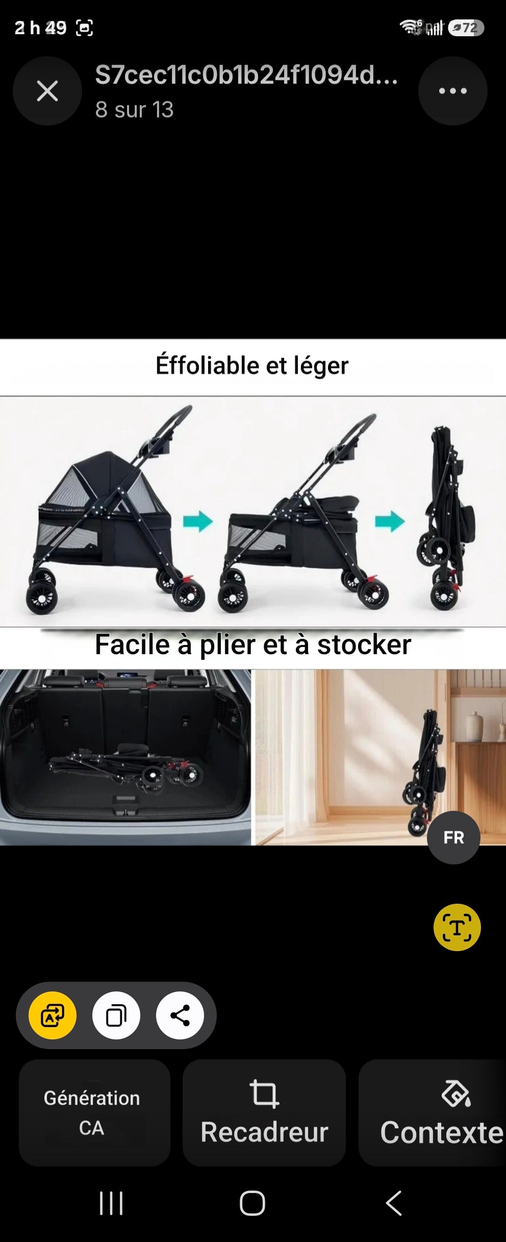 Poussette pour chien- Panoramique