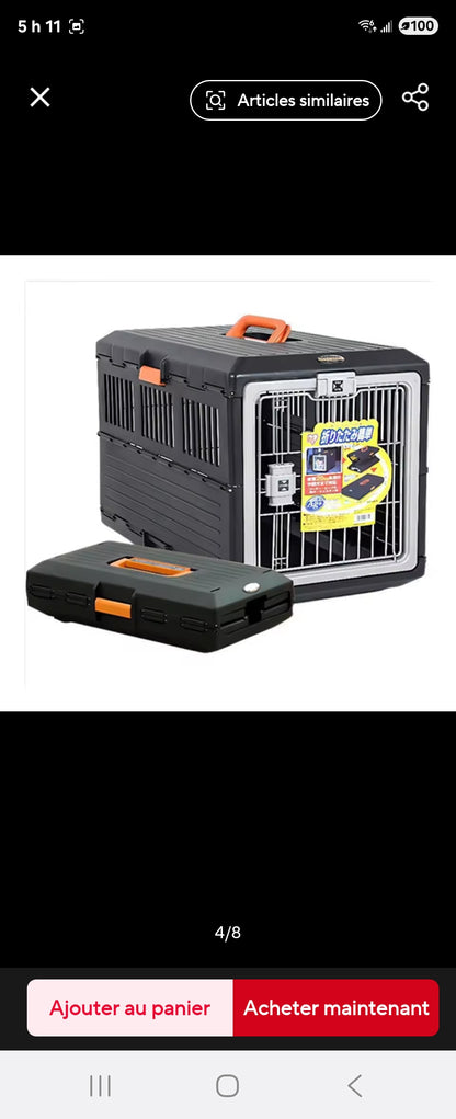 Cage transport chien- Crate-Premium Collapsible Design for Medium