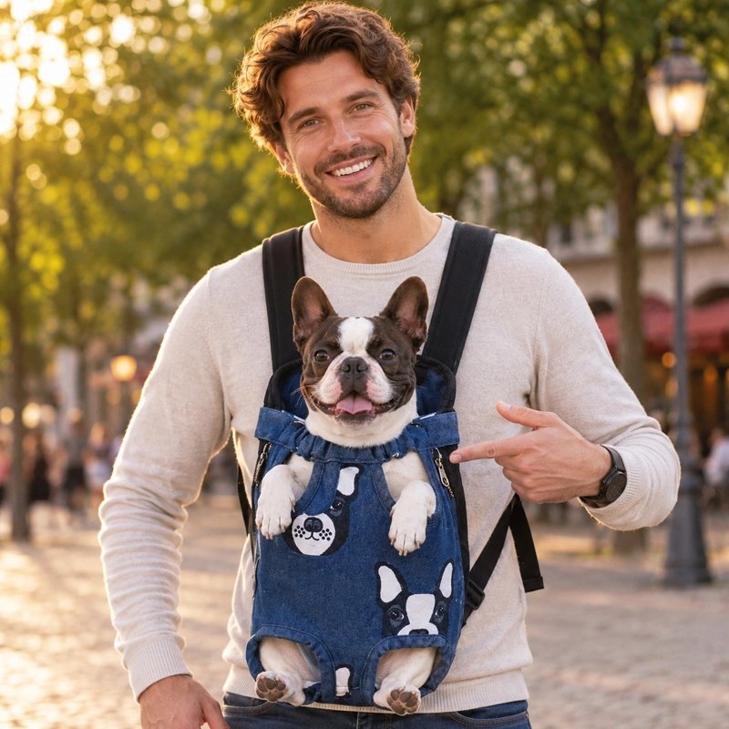 Sac a dos chien bulldog plus