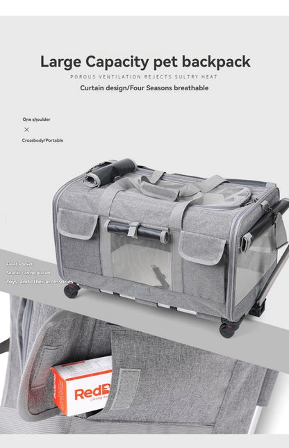Sac de transport pour chien - Valise à roulettes - Le Chihuahua Voyageur